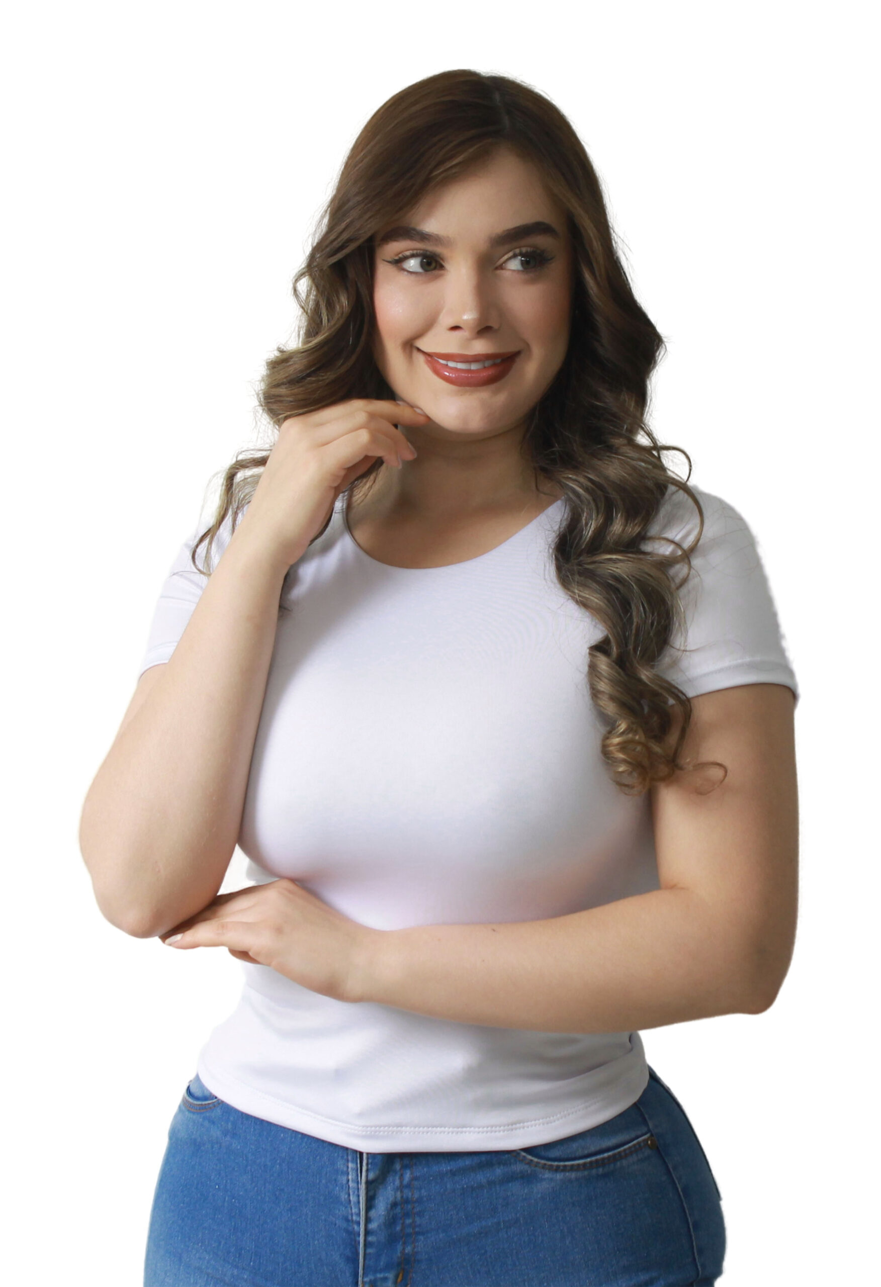 BLUSA CUELLO REDONDO MANGA CORTA